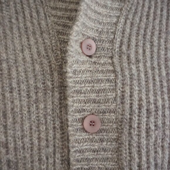 Caldwell Taupe Shawl Collar Cardigan Eclectic Grandpa Old Money Iconic Wool M - Picture 8 of 9